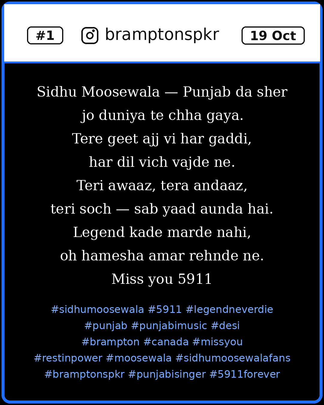 Sidhu Moosewala tribute poster